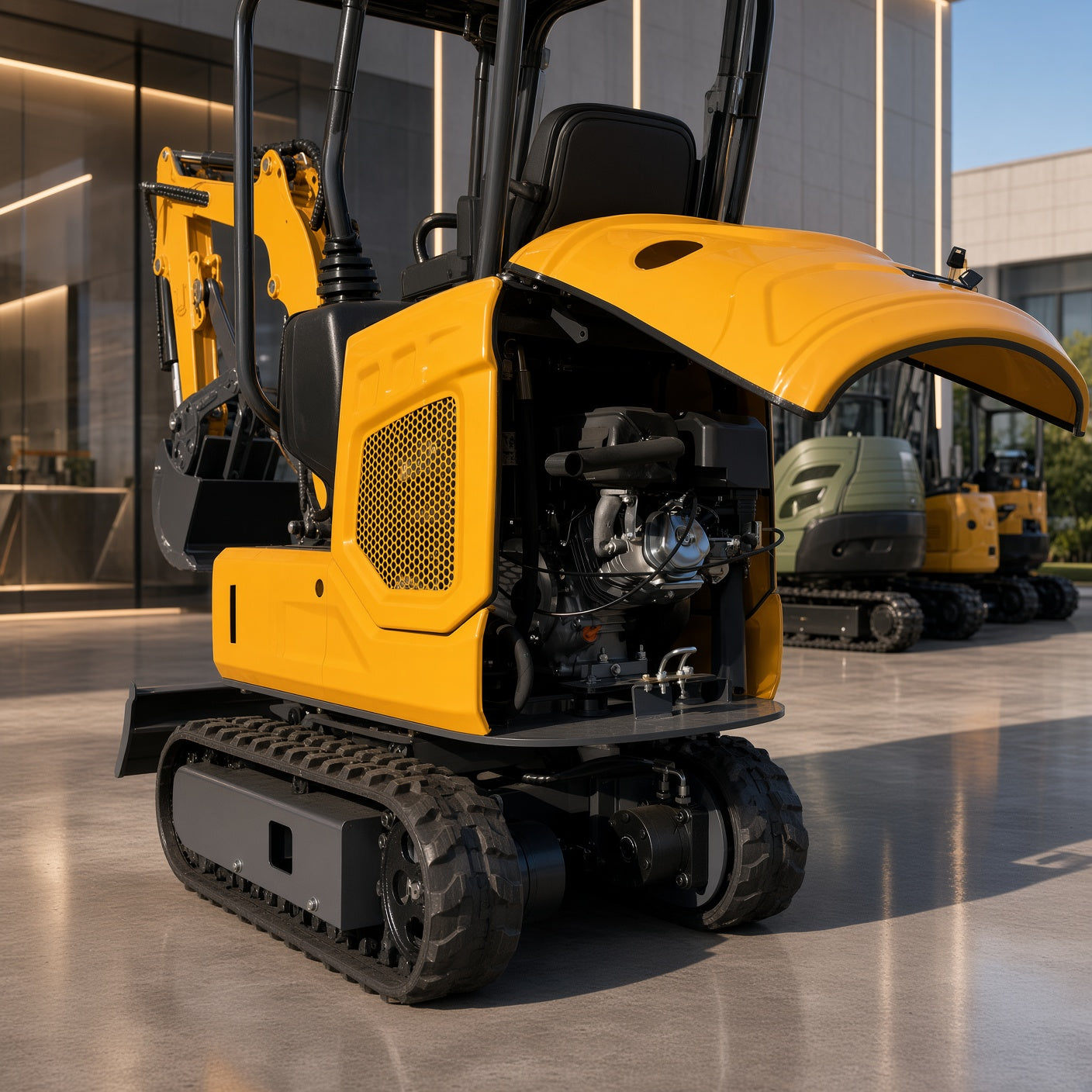 ME08 Mini Excavator Diesel Engine Max Digging Depth 1300mm for Narrow Space Operations