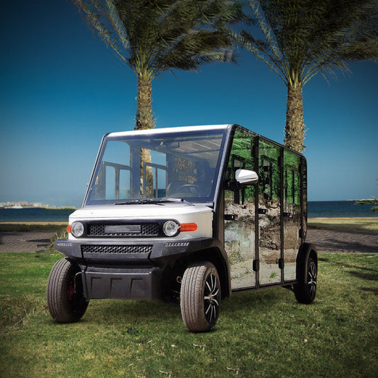 Megawheels LT AC Golf Car With Enclosed Doors 6 Seater Electric Mini Car
