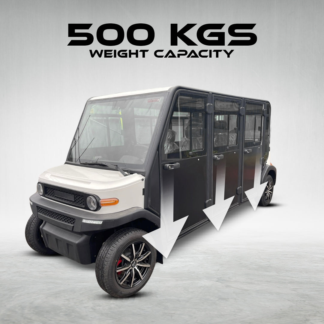 Megawheels LT AC Golf Car With Enclosed Doors 6 Seater Electric Mini Car