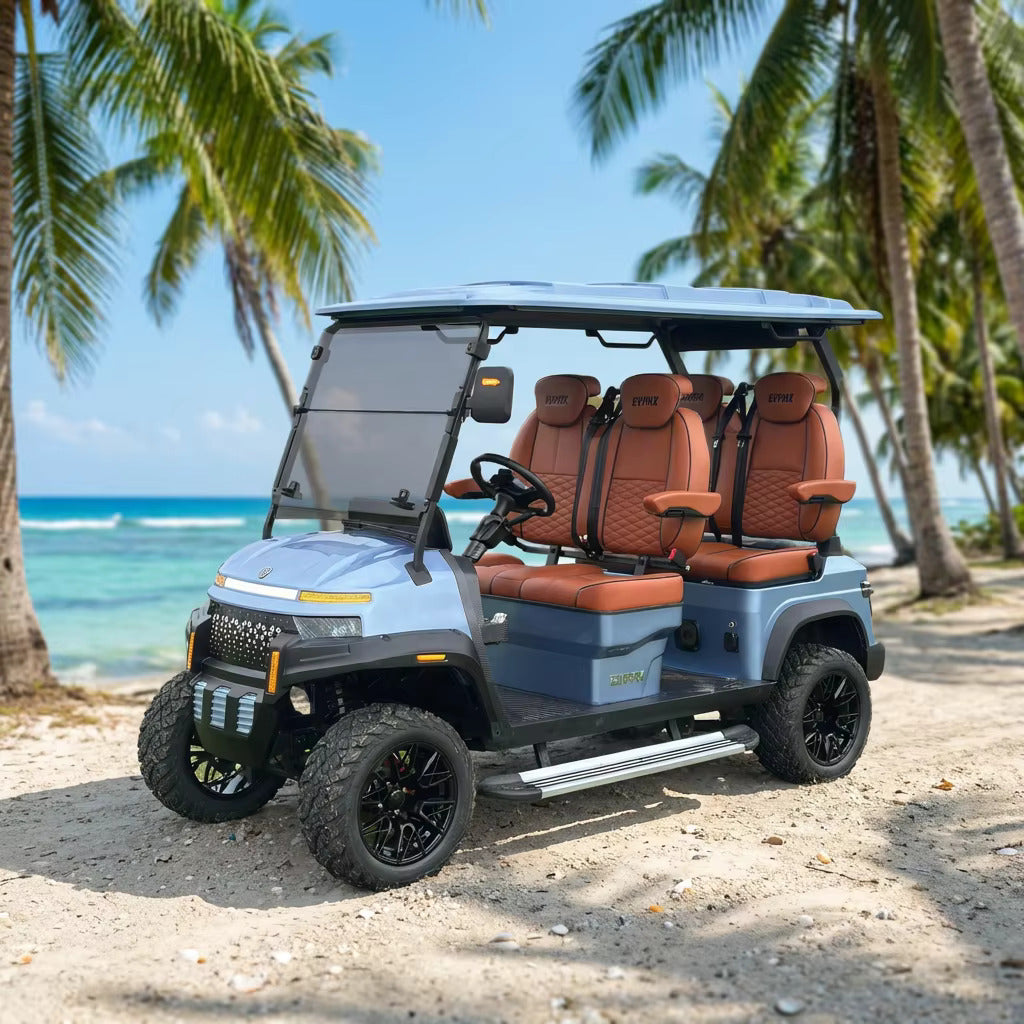 QL4 Electric Golf Sightseeing Cart 100km Range 26-45km/h Adjustable Speed 110V/220V Lithium Charging