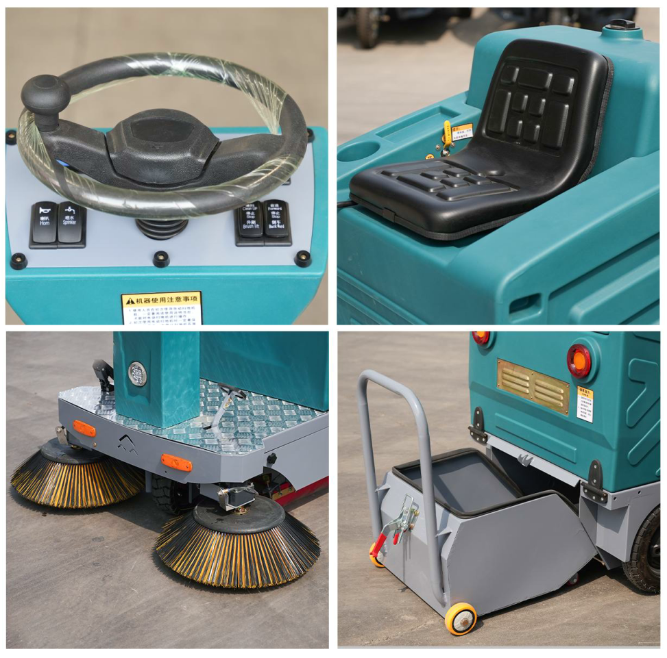 YX-1360A Electric Street Sweeper 1360mm Sweeping Width 8000㎡/h Efficiency 48V Drive Intelligent Control