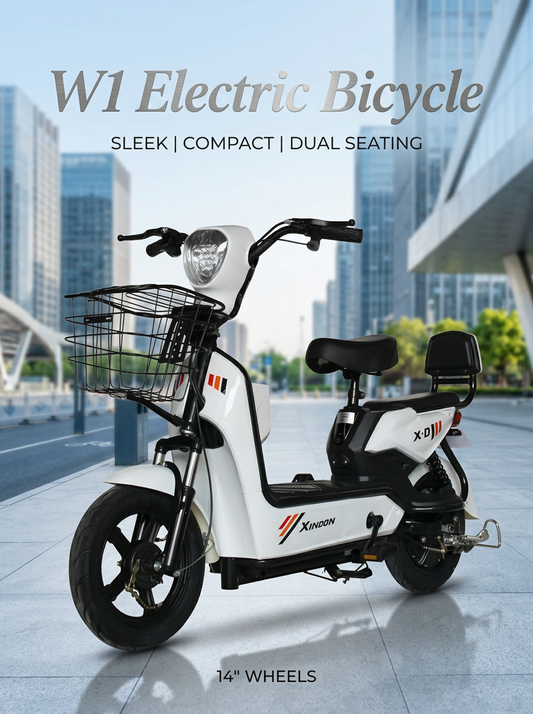 W1 14 Inch Electric Bicycle, Max Speed 25km/h, 350W, 48V Battery