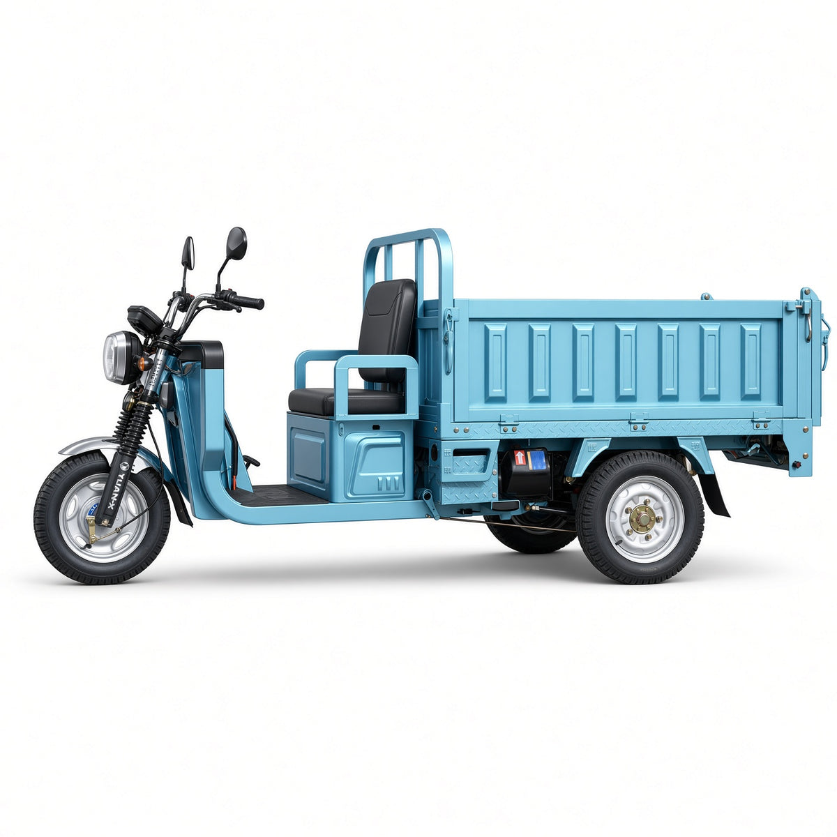 F7-160Z Extreme-Core Dump Electric Tricycle 1.6m 1200W PMSM Motor 60V/72V 475kg Rated