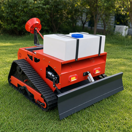 ME800 Tracked Remote Control Lawn Mower Runtong RV550 16HP 800mm Cutting Width Electric Start