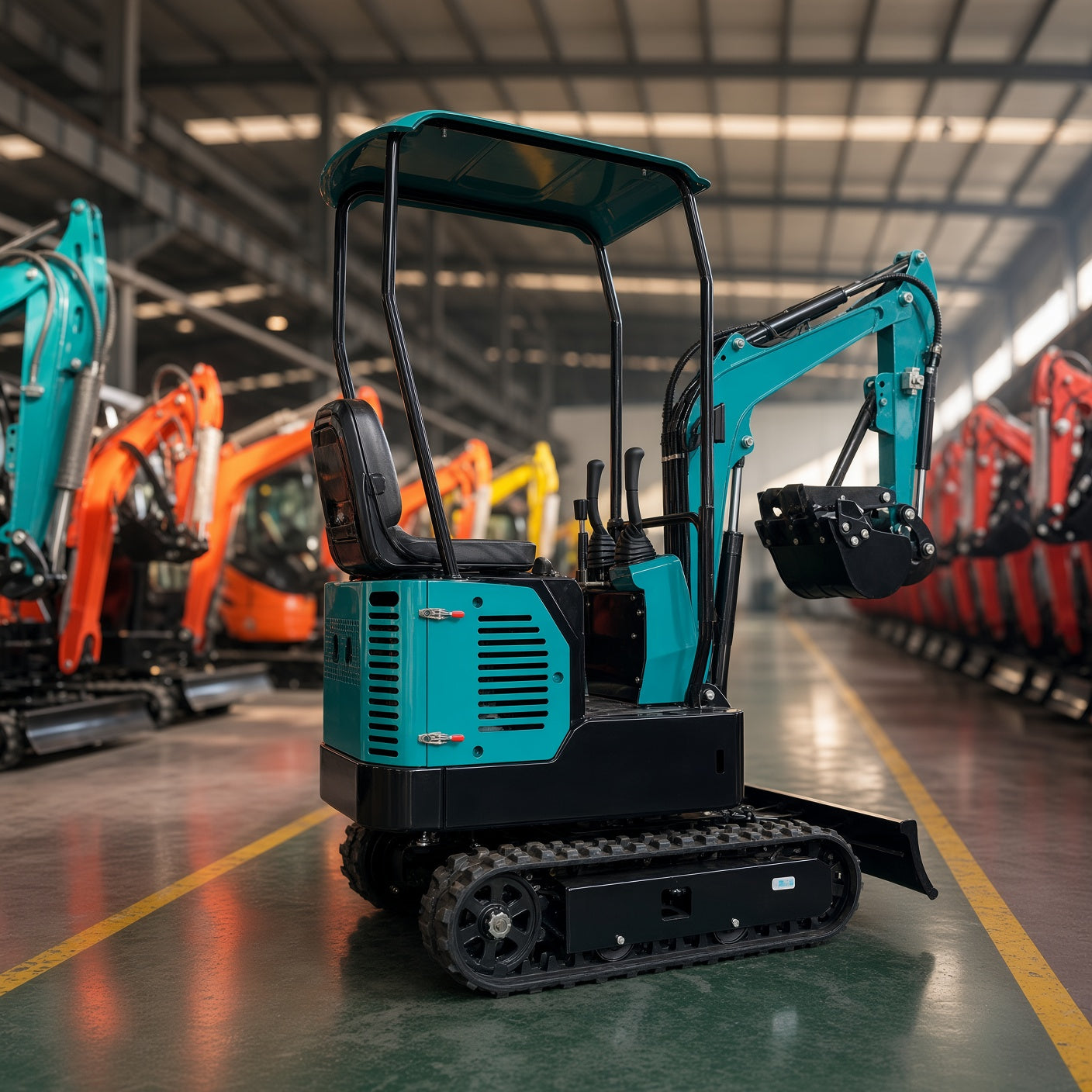 QH12-3 Mini Excavator Diesel Engine Max Digging Depth 1700mm for Narrow Space Operations