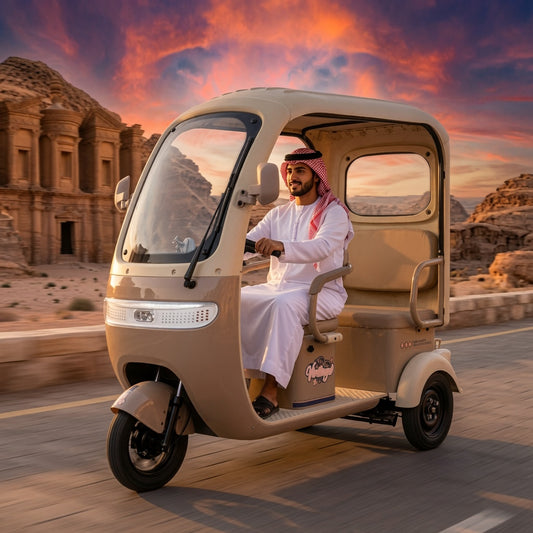 CHUANQI Electric Three Wheel Sightseeing Vehicle 30H Differential Motor 60V 72V Battery Three Speed Gear Digital LCD Display Tempered Glass Electric Wiper Mobility Vehicle