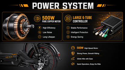W11 20 Inch Fat Tire Electric Bicycle, Max Assisted Speed 25km/h, 500W, 20Ah