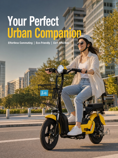 W2 14 Inch Electric Bicycle, Max Speed 25km/h, 350W, 48V Battery