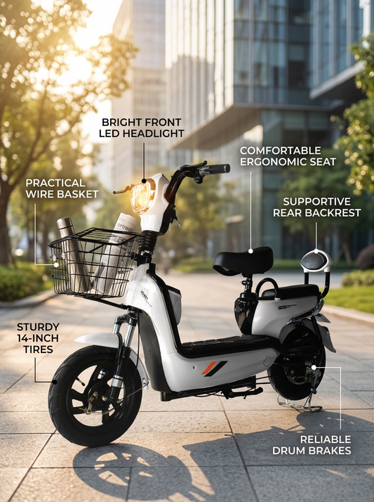 W3 14 Inch Electric Bicycle, Max Speed 25km/h, 350W, 48V Battery