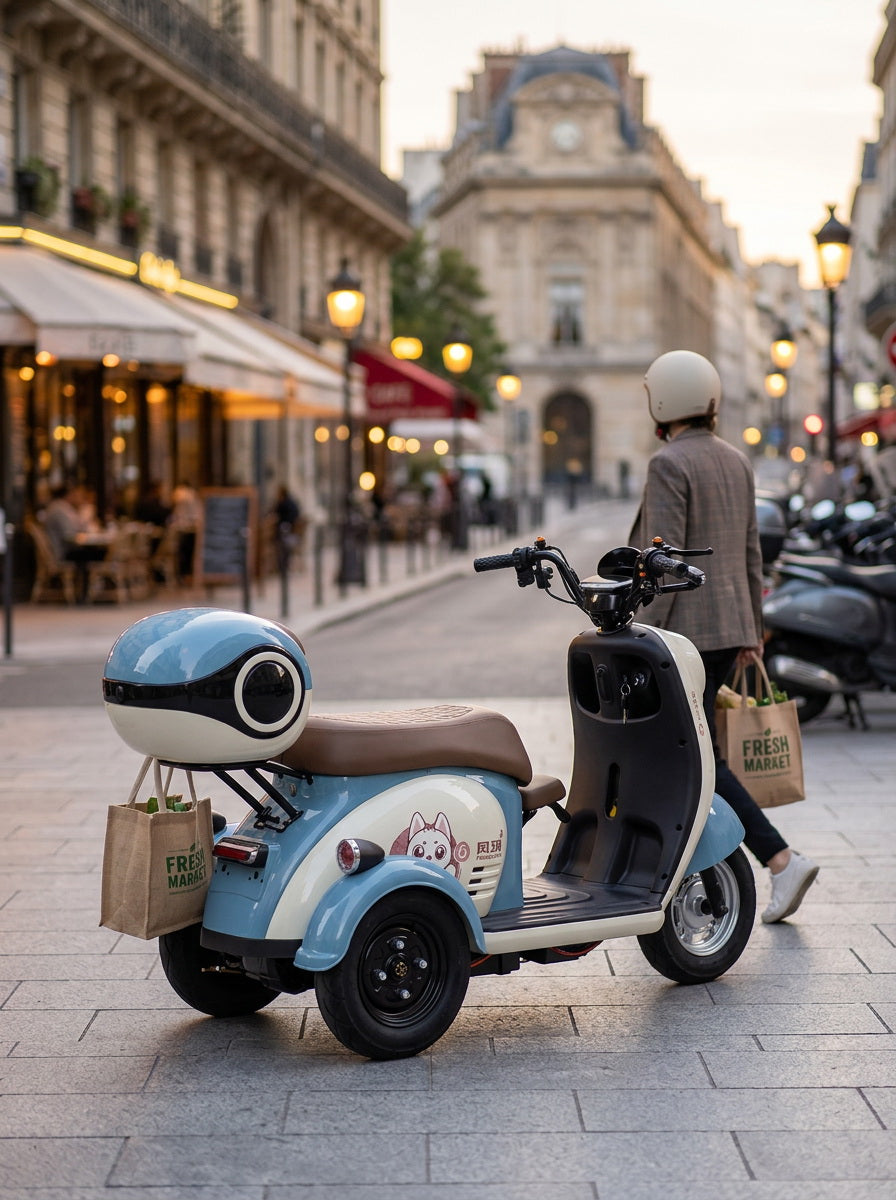 X3A Electric tricycle Electric City Bicycle, Max Speed 25km/h, 600W, 48V20Ah Battery