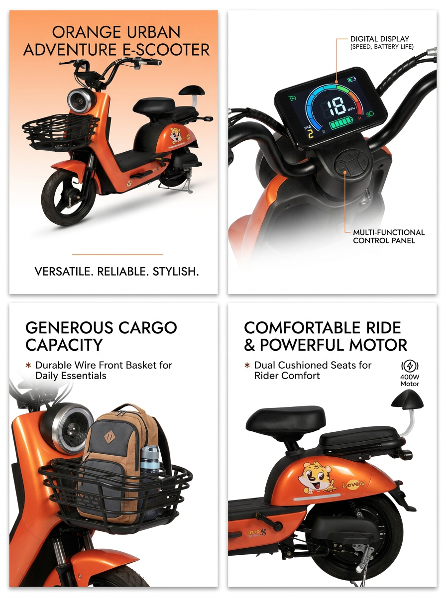 W8 14 Inch Electric Bicycle, Max Speed 25km/h, 350W, 48V Battery