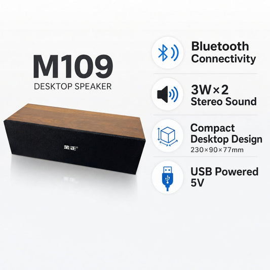 NONTAUS M109 Desktop Bluetooth Speaker USB Powered Dual Speaker Portable Audio System Digital Display
