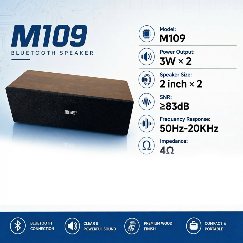 NONTAUS M109 Desktop Bluetooth Speaker USB Powered Dual Speaker Portable Audio System Digital Display