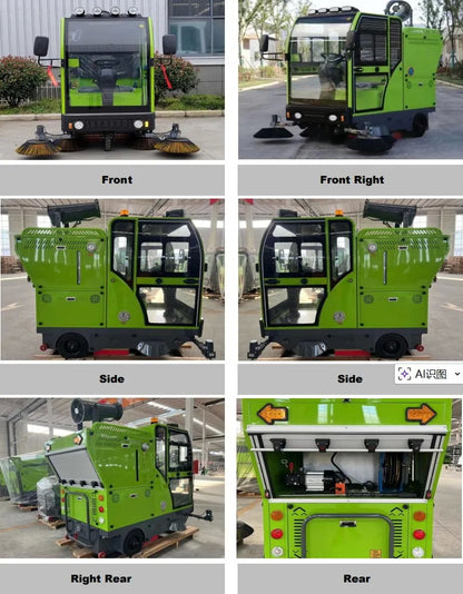 YX-G22B Electric Road Sweeper Ride On Floor Cleaning Machine Intelligent Battery Powered Vacuum Sweeper for Factory Street Warehouse