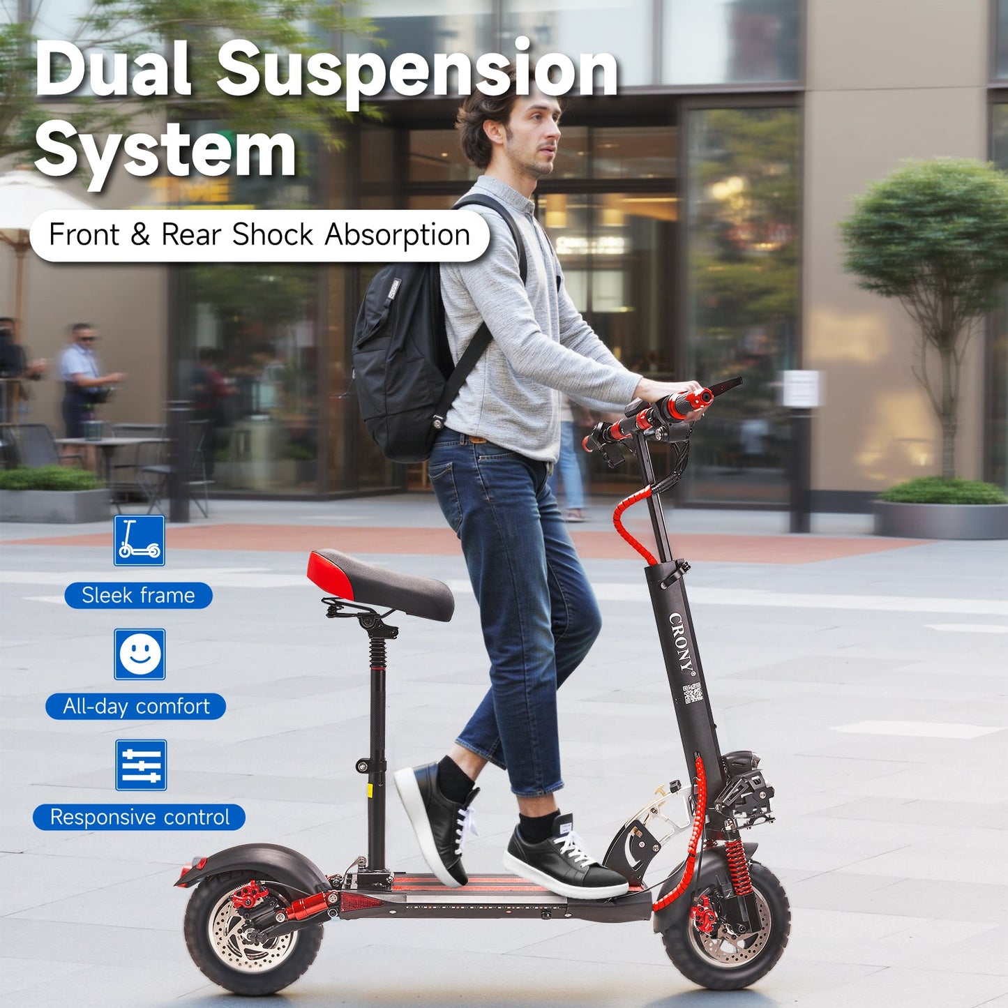 V10 big display high speed Fast Speed Personal Mobility Electric scooter, Top Speed 25mph, 30km Range, 1000W
