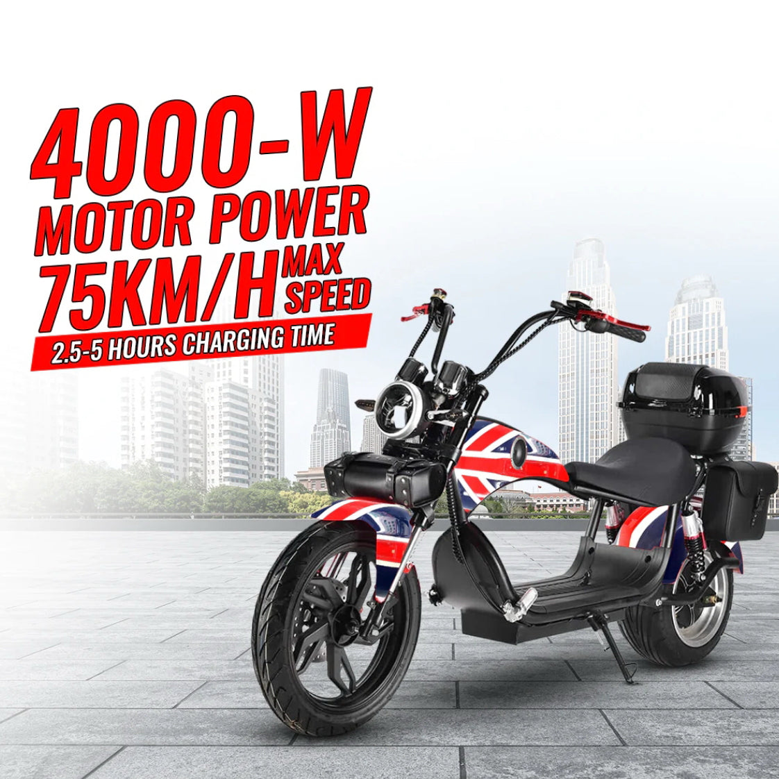 CRONY X1 Electric City Bikes Electric Pedal Bike, Top Speed 25kmh, 45km Range, 4000W