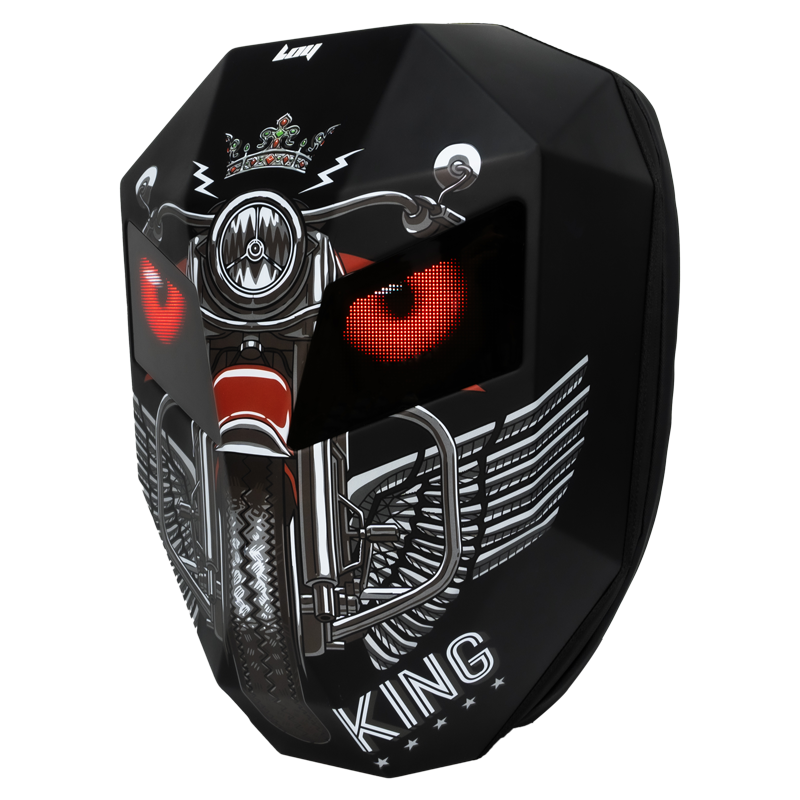 CRONY Iron Man Water transfer Crown LED Display Backpack