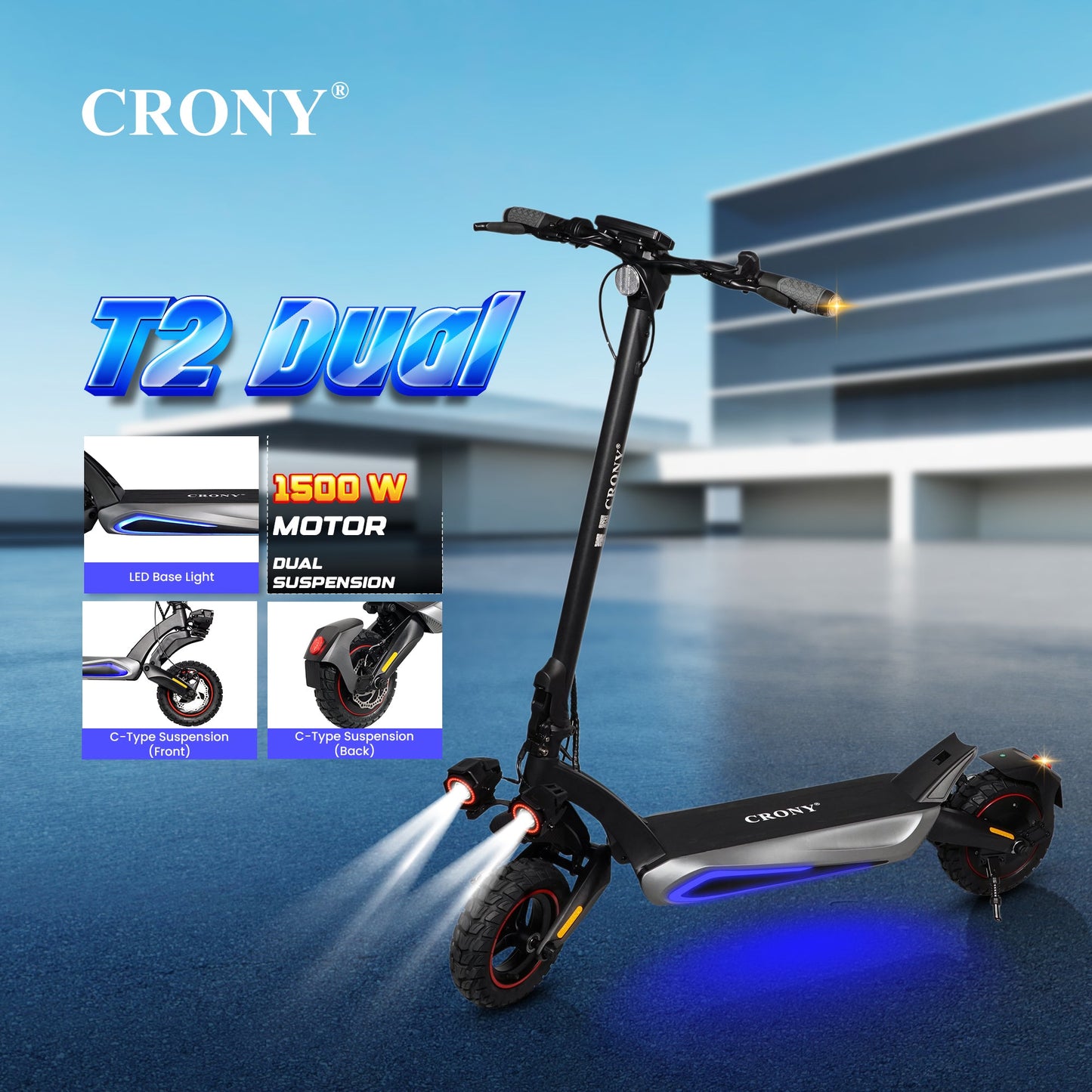T2 Electric Kick for Adults Electric Pedal Bike, Top Speed 25kmh, 50km Range, 1500W