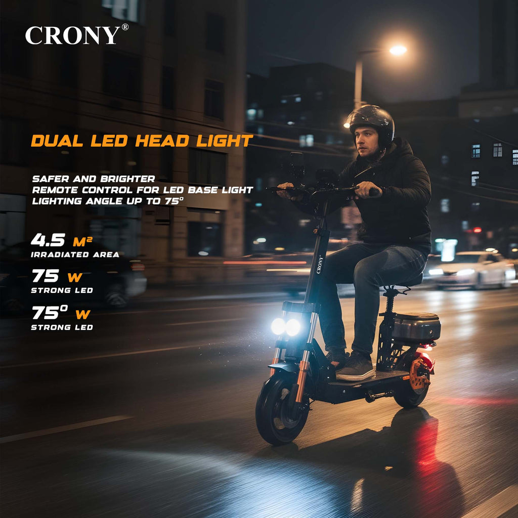 CRONY M5 Pro High-Speed Electric Kick Electric Pedal Bike, Top Speed 25kmh, 30km Range, 1500W