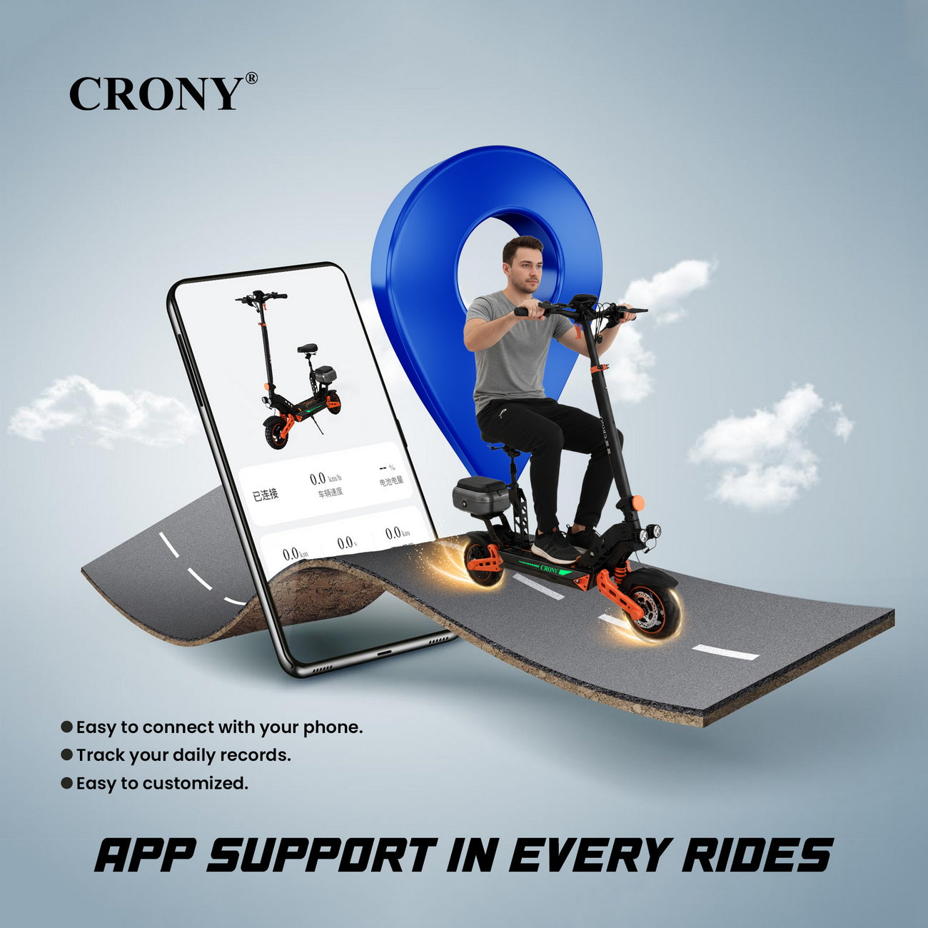 D2 Pro Electric Kick Dual Suspension Electric Scooter, Top Speed 25kmh, 35km Range, 1500W