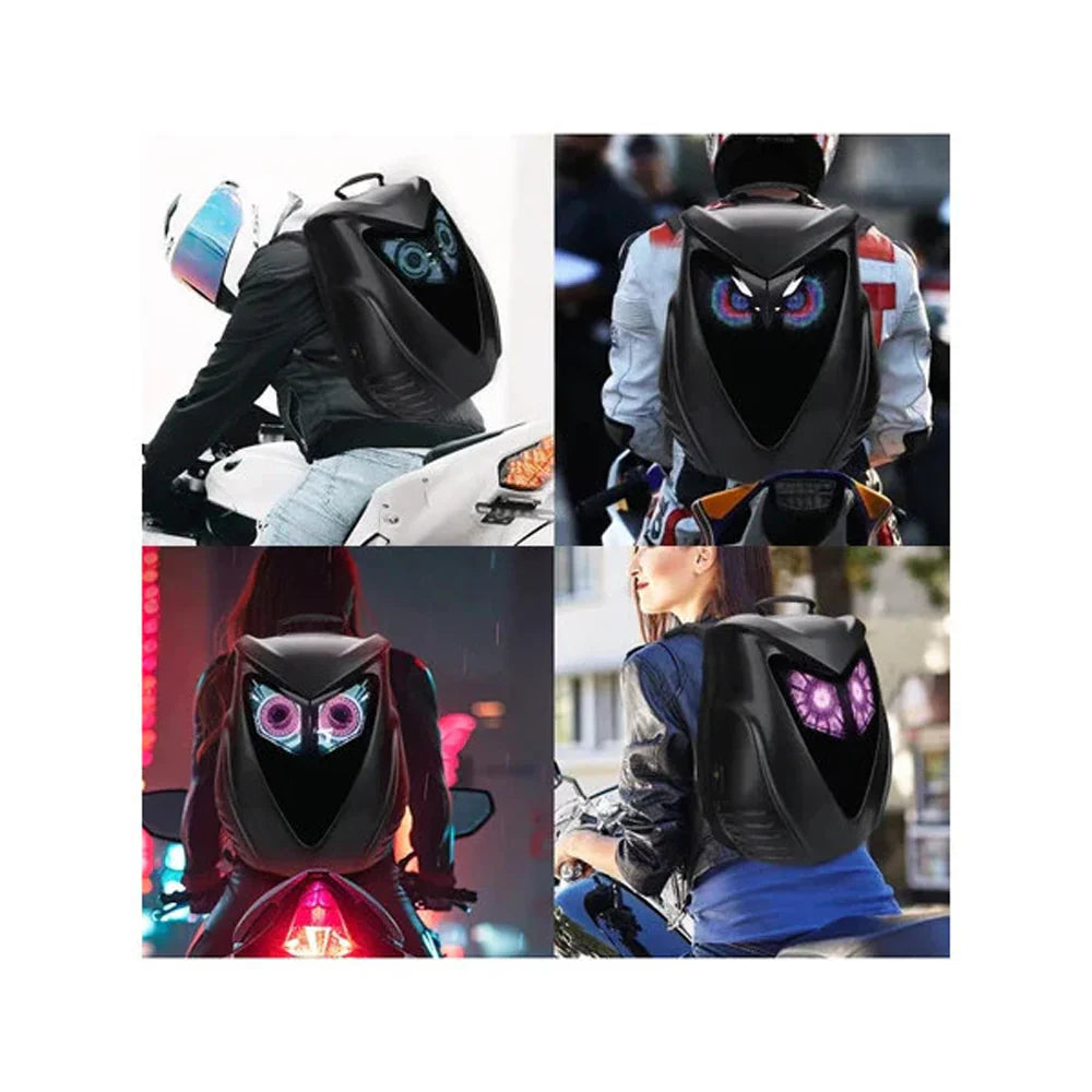 CRONY Owl LED Display Backpack Owl LED Eyes Motor Backpack, Backpack, Phone Control Screen Bag, Scooter Bag Bring