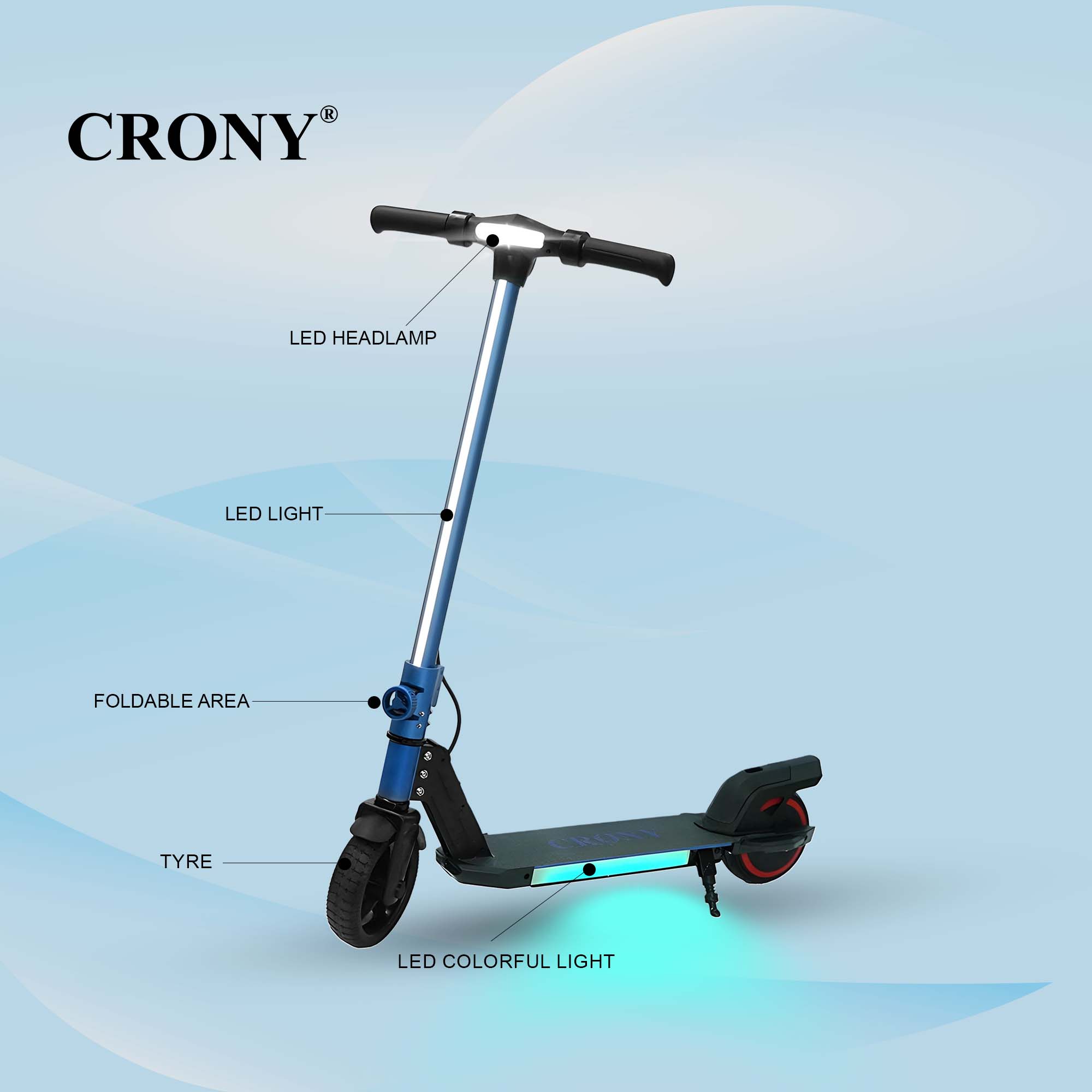 CRONY S31(S32) Kids Electric Kick Electric Pedal Bike, Top Speed 16kmh, 8km Range, 130W