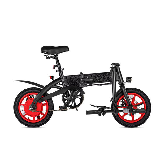 S7-14 Folding Electric Bicycle 350W Motor 36V 6Ah Lithium Battery 14 Inch Wheel Compact Folding Design LED Display