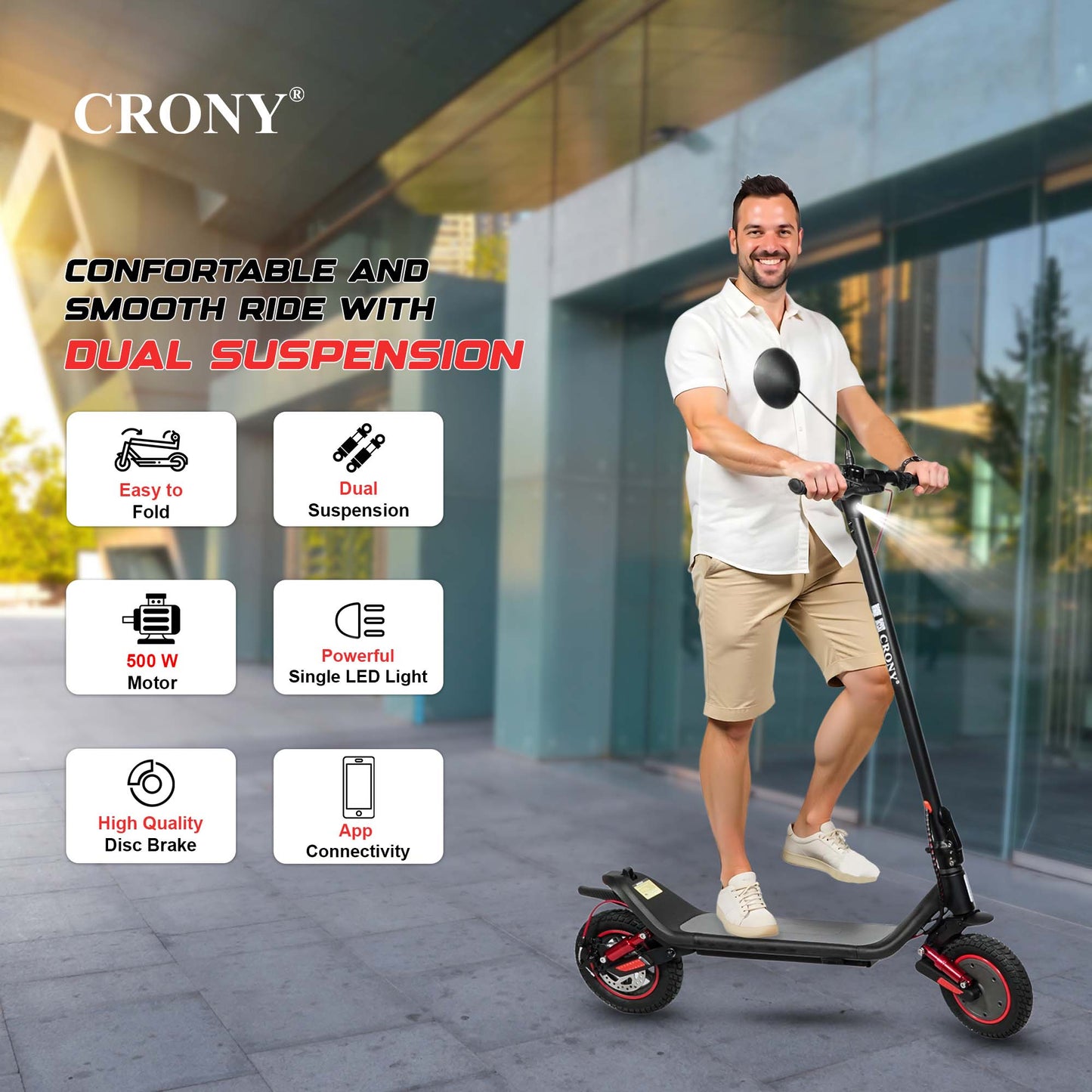 M365 MAX Dual suspension Personal Mobility Scooter Foldable Design Top Speed 25kmh, 20km Range, 500W
