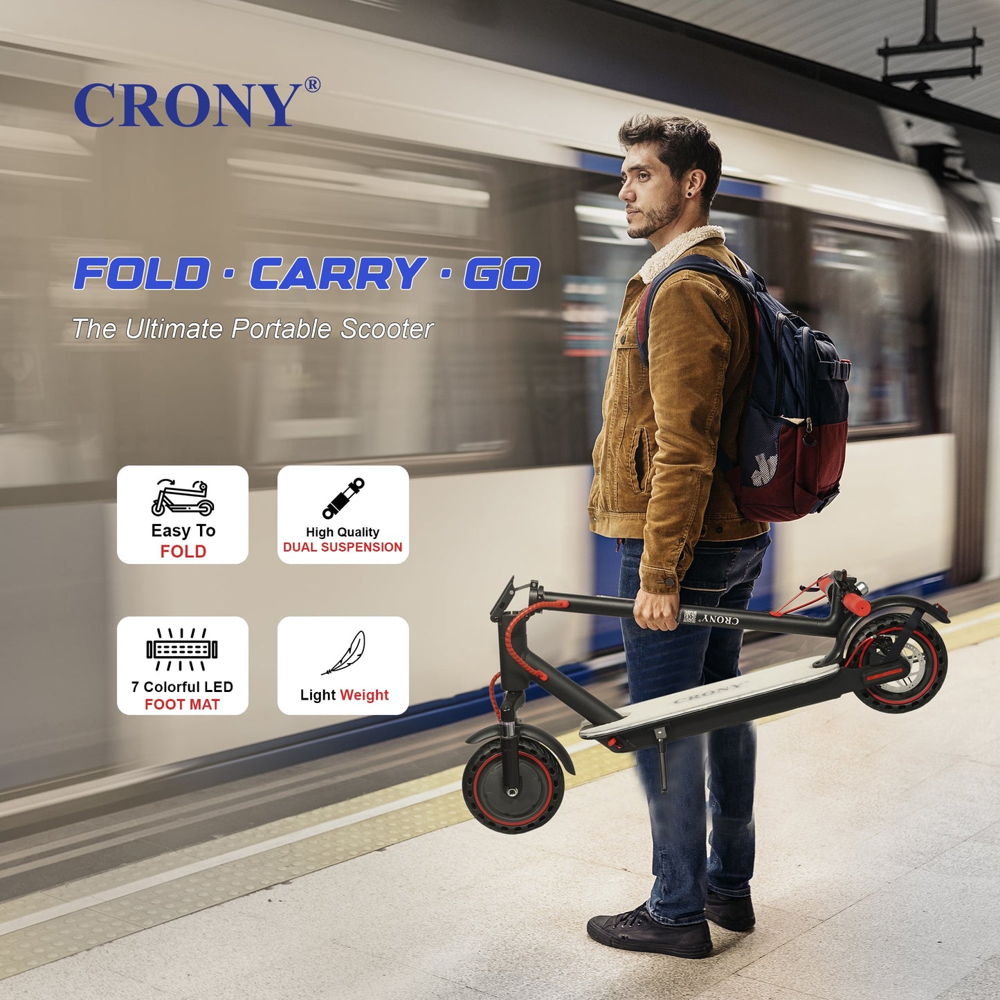 XM M365 Kick APP with 7 colors LED with APP Electric scooter, Top Speed 25kmh, 25km Range, 250W