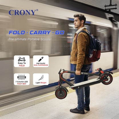 XM M365 Kick APP with 7 colors LED with APP Electric scooter, Top Speed 25kmh, 25km Range, 250W