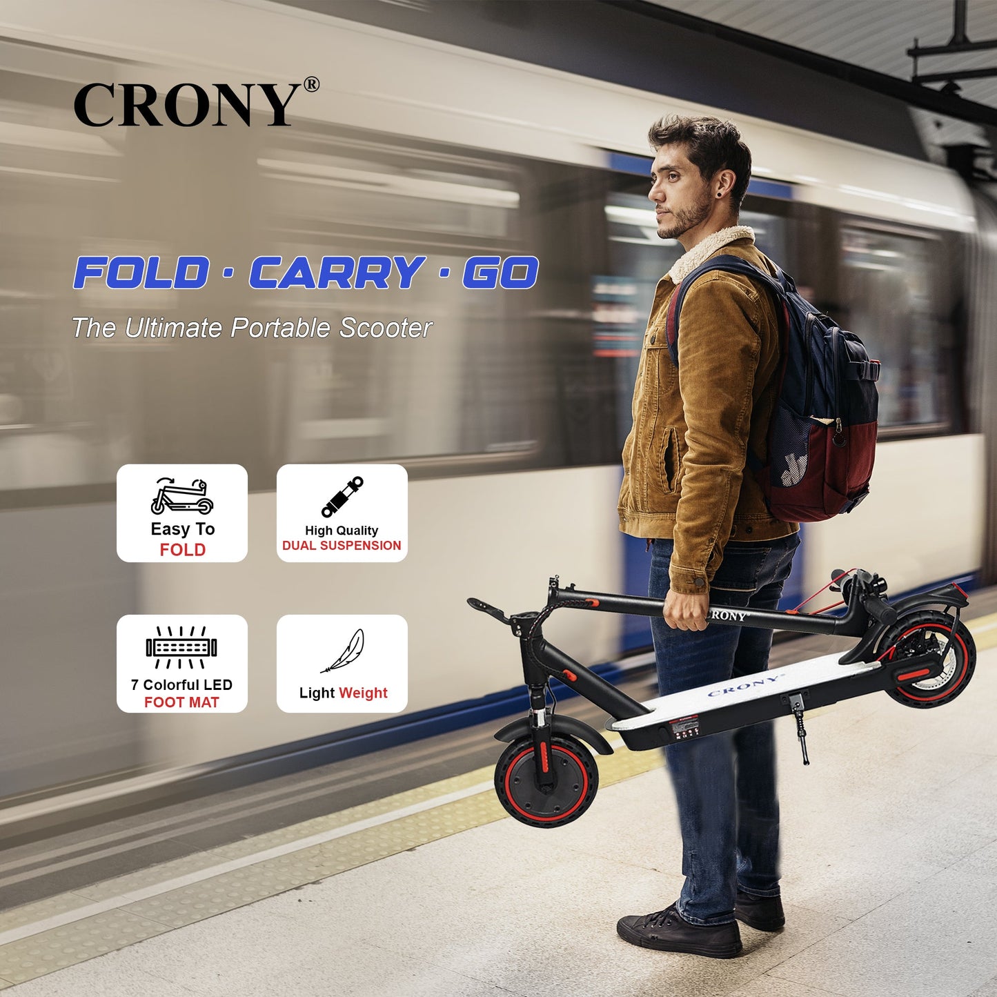 XM M365 Kick APP with 7 colors LED with APP Electric scooter, Top Speed 25kmh, 25km Range, 250W