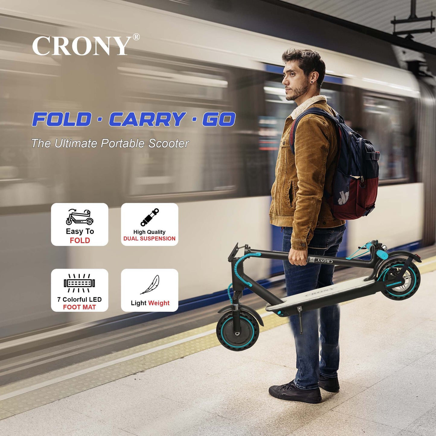 XM M365 Kick APP with 7 colors LED with APP Electric scooter, Top Speed 25kmh, 25km Range, 250W