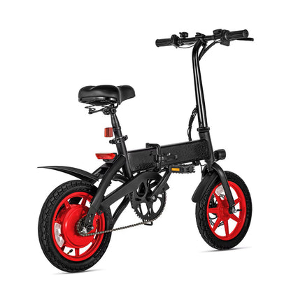 S7-14 Folding Electric Bicycle 350W Motor 36V 6Ah Lithium Battery 14 Inch Wheel Compact Folding Design LED Display