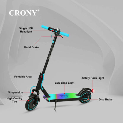 XM M365 Kick APP with 7 colors LED with APP Electric scooter, Top Speed 25kmh, 25km Range, 250W