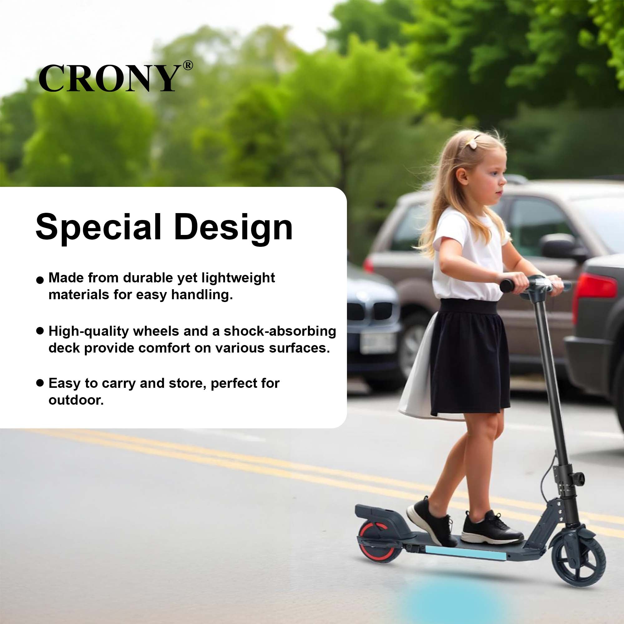 CRONY S31(S32) Kids Electric Kick Electric Pedal Bike, Top Speed 16kmh, 8km Range, 130W