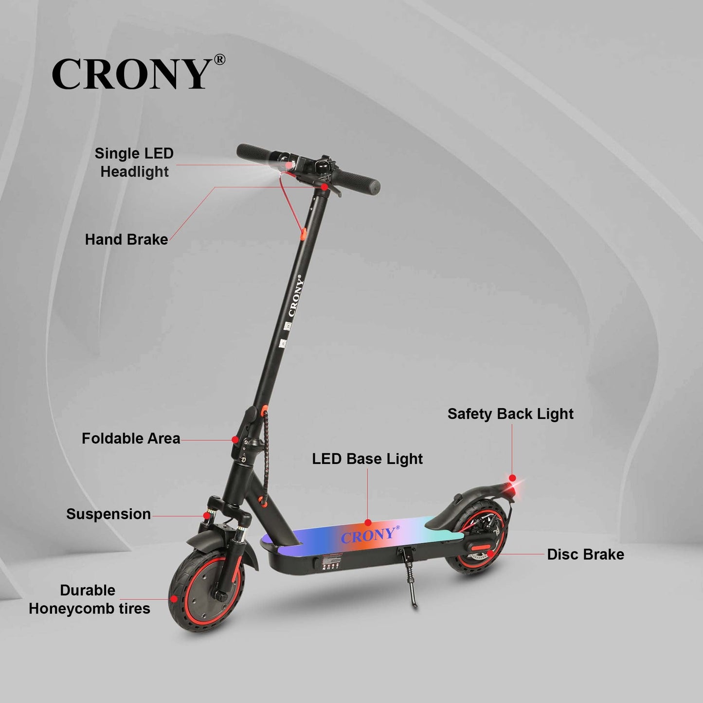 XM M365 Kick APP with 7 colors LED with APP Electric scooter, Top Speed 25kmh, 25km Range, 250W