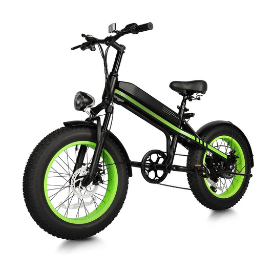 S5-20 InchX4 Wide tires Folding Electric Bicycle 500W Motor 36V Removable Battery Wheels Dual Disc Brake LED Light Urban Use Mode