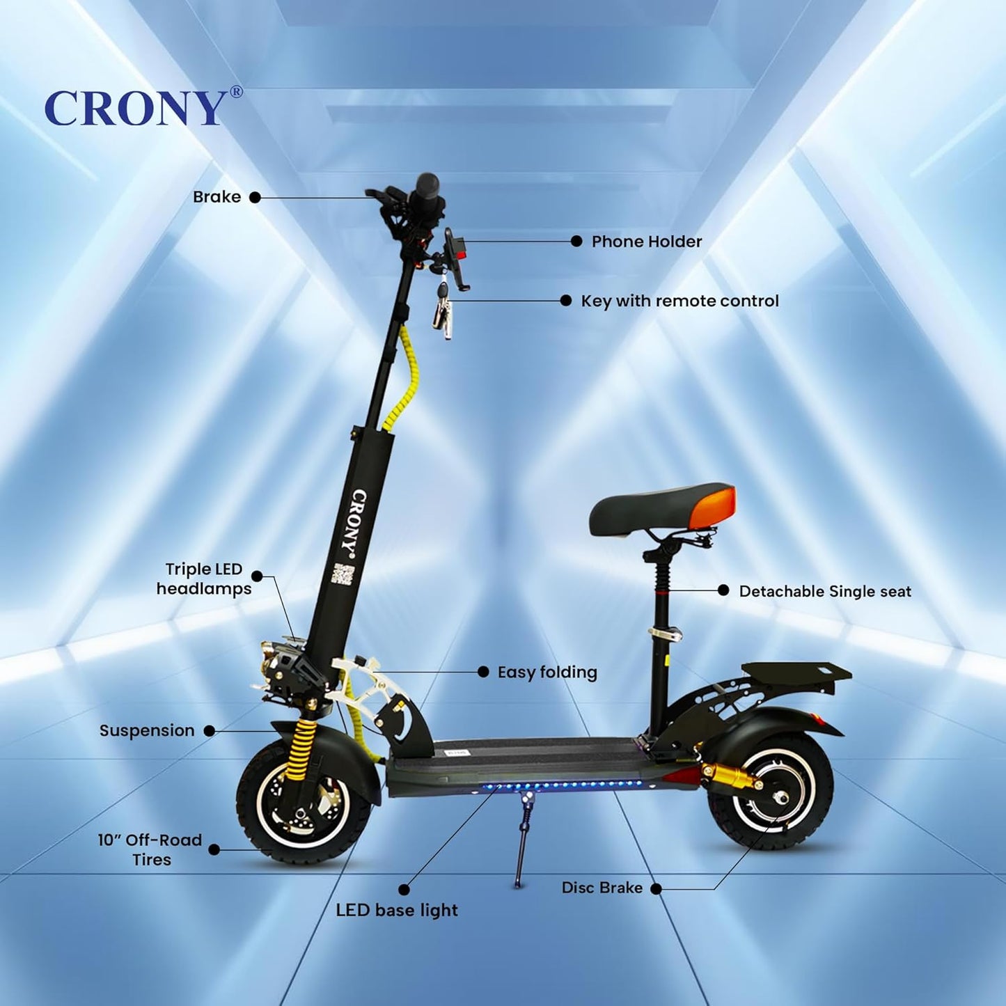 V10+ PRO 10 inch Wide tire Electric scooter, Top Speed 25kmh, 30km Range, 1500W