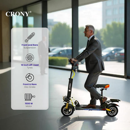 V10+ PRO 10 inch Wide tire Electric scooter, Top Speed 25kmh, 30km Range, 1500W