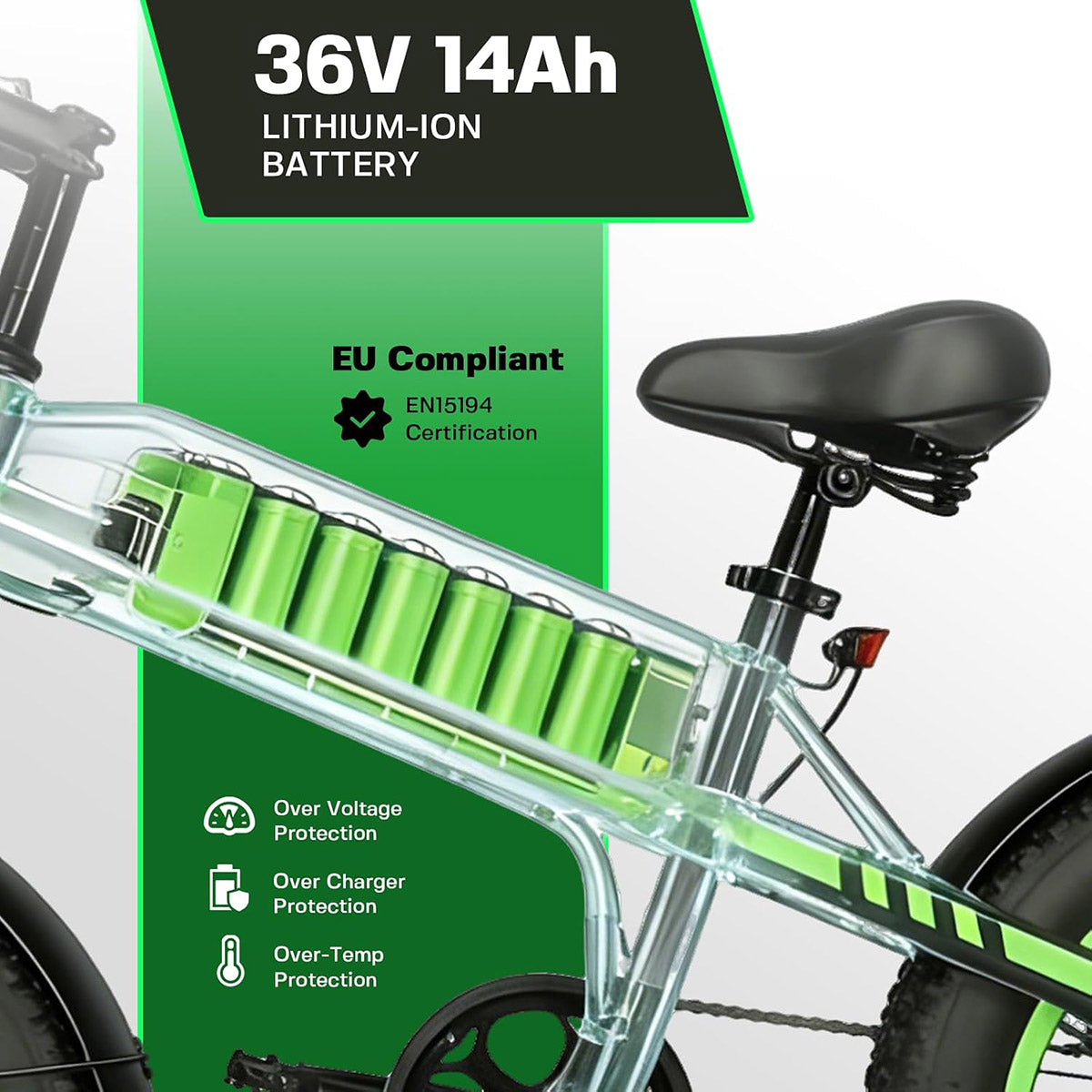 S5-20 InchX4 Wide tires Folding Electric Bicycle 500W Motor 36V Removable Battery Wheels Dual Disc Brake LED Light Urban Use Mode