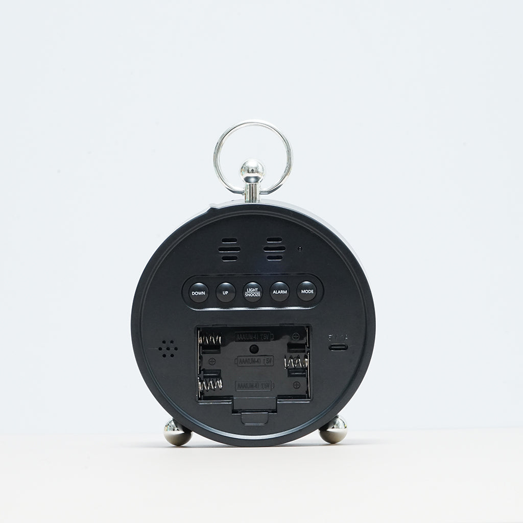 CRONY 8025 Electronic Clock Date Temperature Display Alarm Clocks With Atmosphere Light Voice-activated LED Digital Table Clock