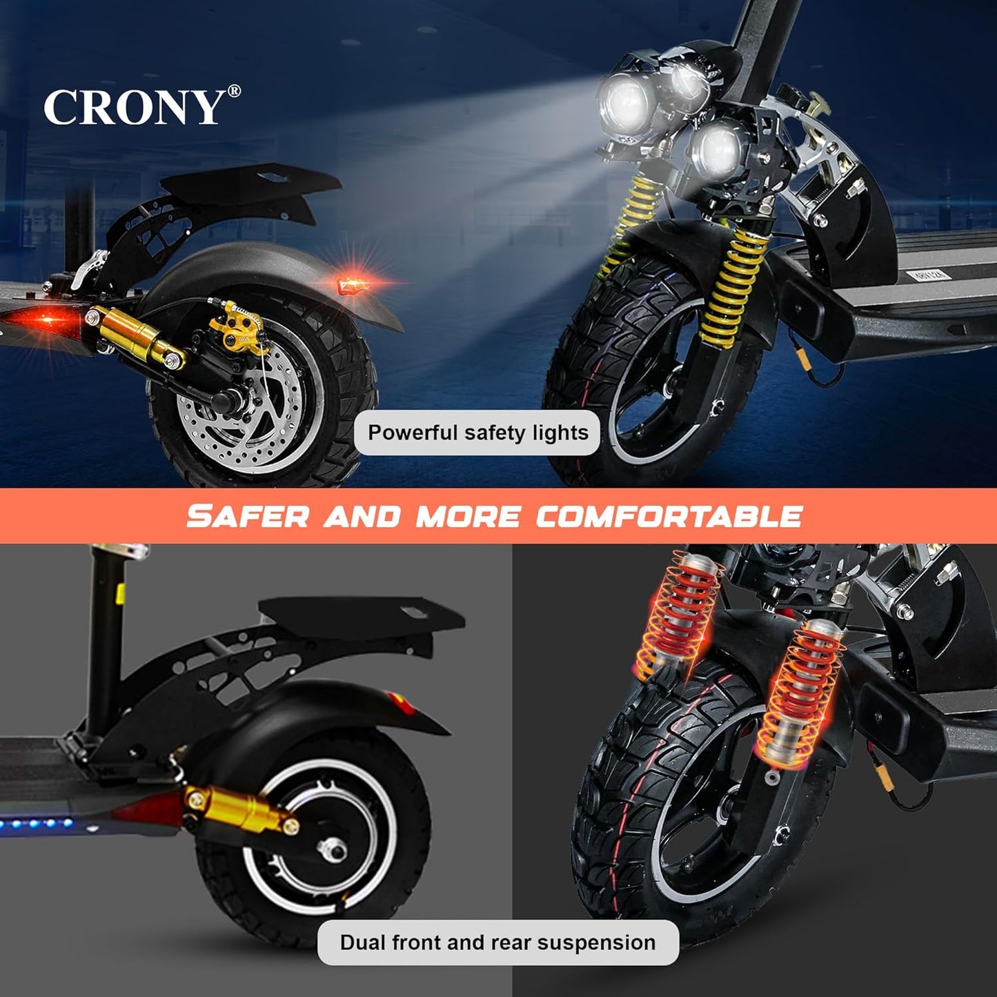 V10+ PRO 10 inch Wide tire Electric scooter, Top Speed 25kmh, 30km Range, 1500W