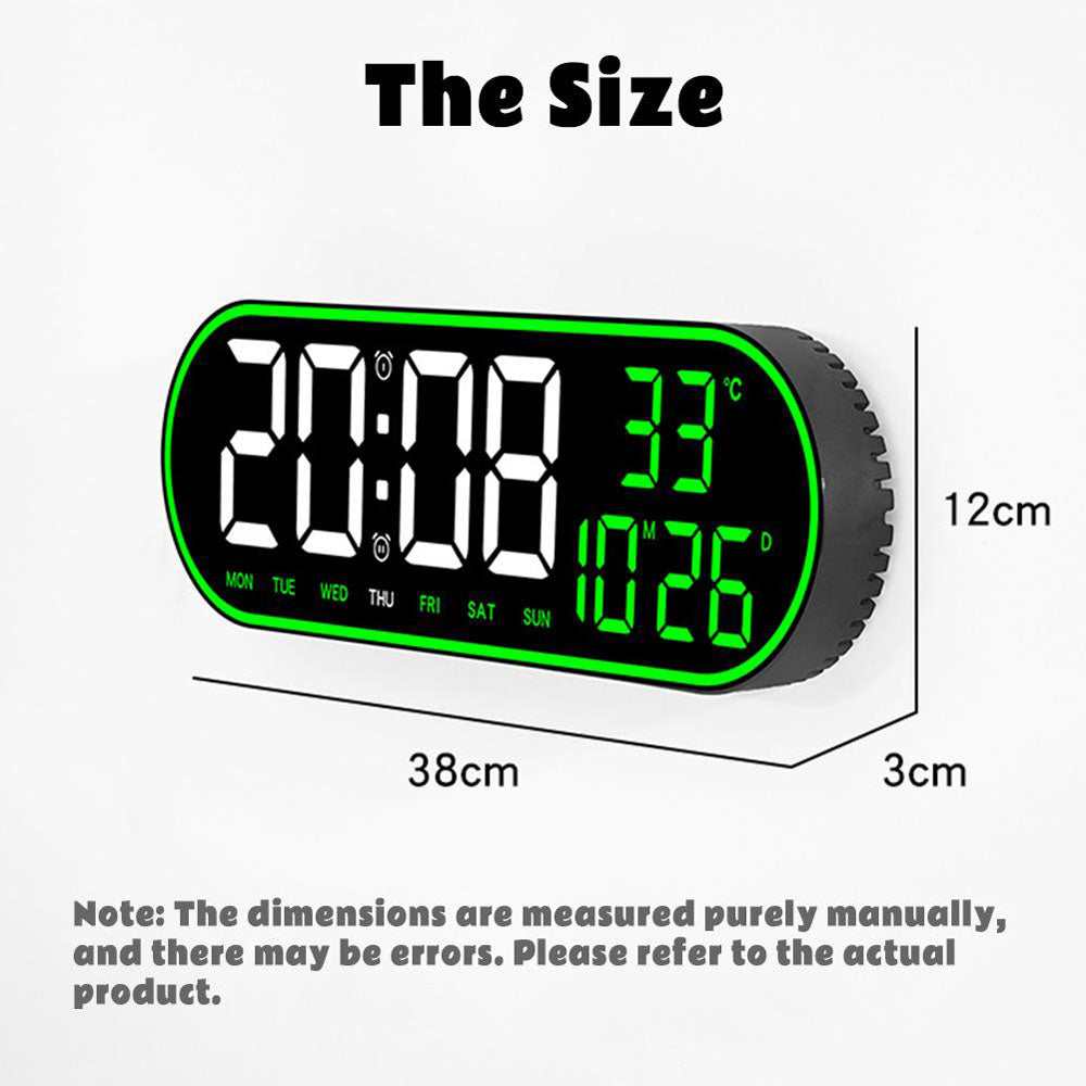 CRPONY 8021 Electronic Clock Display 5 Adjustable Brightness Wall Clock For Home Farmhouse Office