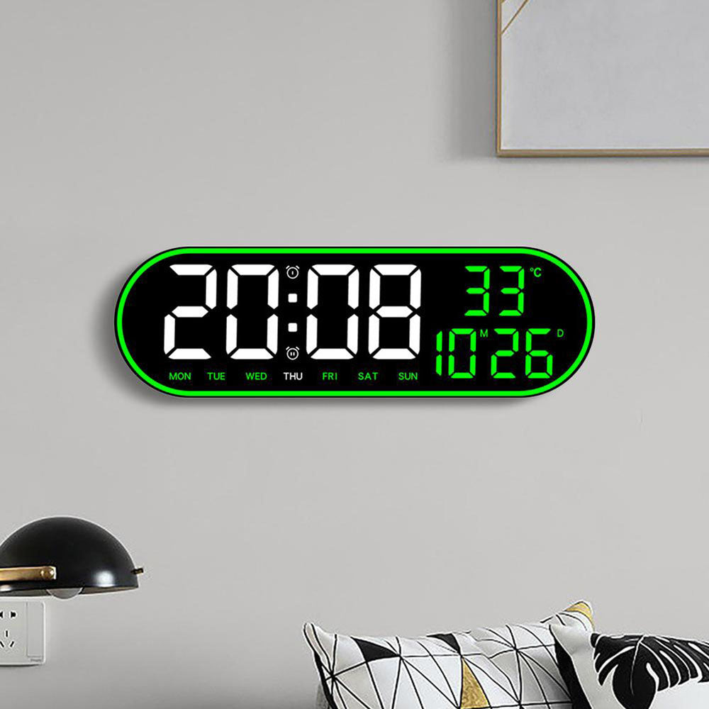 CRPONY 8021 Electronic Clock Display 5 Adjustable Brightness Wall Clock For Home Farmhouse Office
