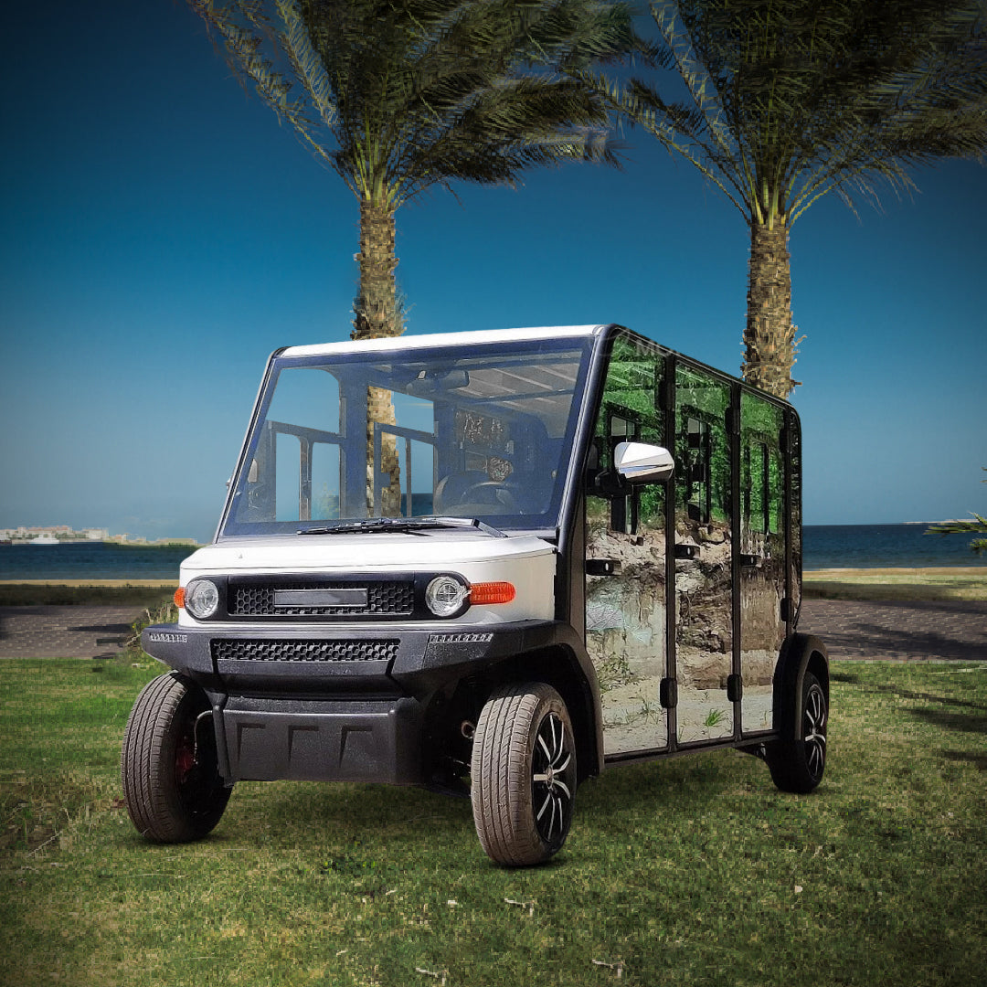 Megawheels LT AC Golf Car With Enclosed Doors  6 Seater Electric Mini Car