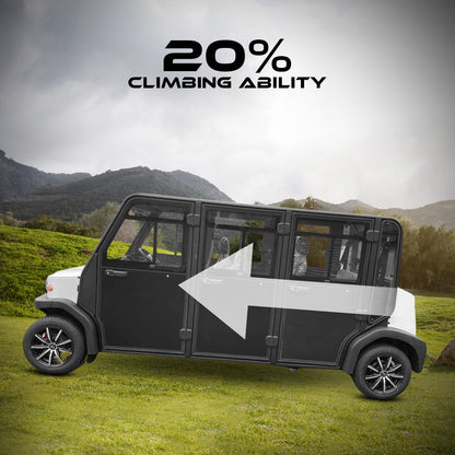 Megawheels LT AC Golf Car With Enclosed Doors  6 Seater Electric Mini Car