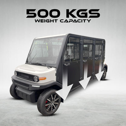 Megawheels LT AC Golf Car With Enclosed Doors  6 Seater Electric Mini Car