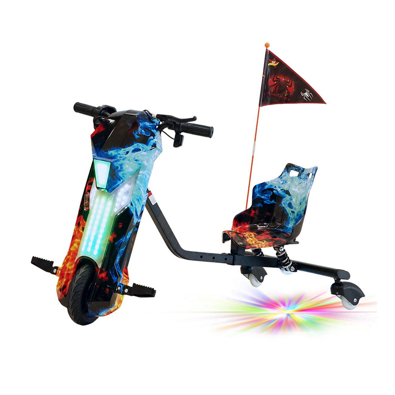 D02 8Inch V Type Ready To Ride Drift Electric Pedal Bike, Top Speed 18kmh, 10km Range, 250W