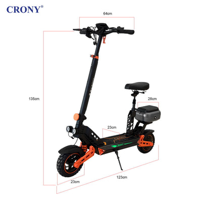 D2 Pro Electric Kick Dual Suspension Electric Scooter, Top Speed 25kmh, 35km Range, 1500W