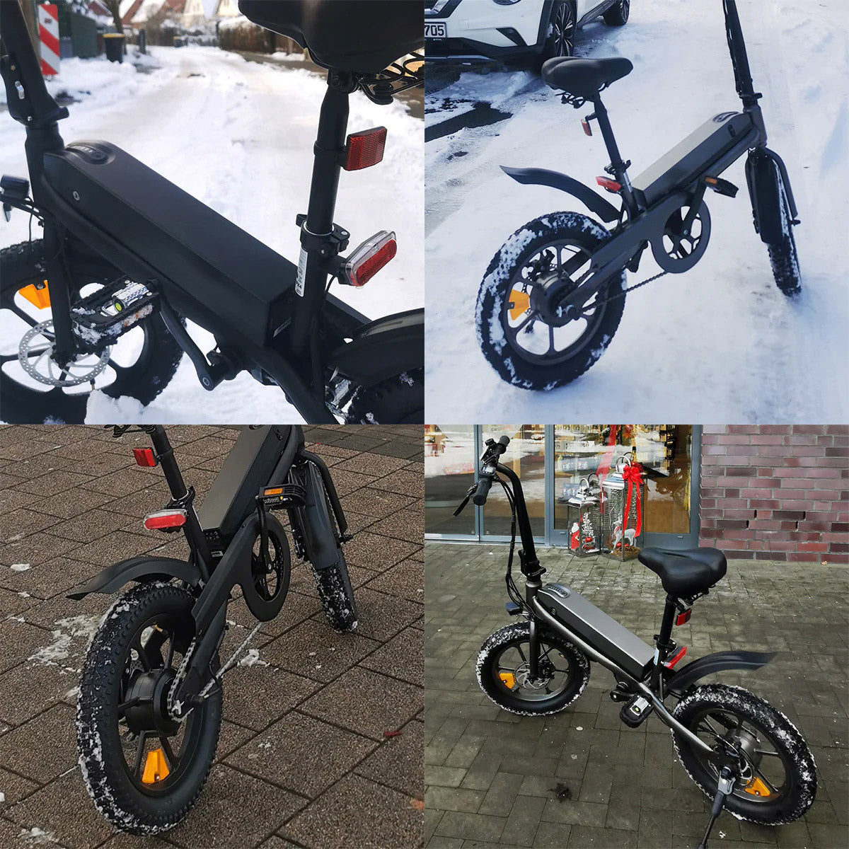 S5 16" x 3" Fat-Tire Folding Electric Bike — 500W Peak Power Motor, Portable Lithium-Powered E-Bike for Adults, City Commuter Folding Bicycle